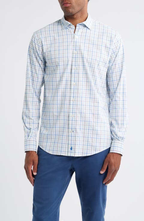 Maarten Plaid Performance Button-Up Shirt
