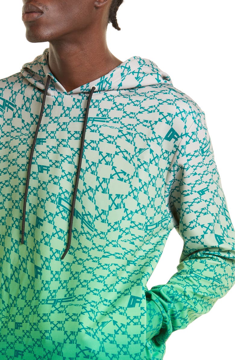 Off-White Men's Ombré Monogram Sport Hoodie, Alternate, color, 