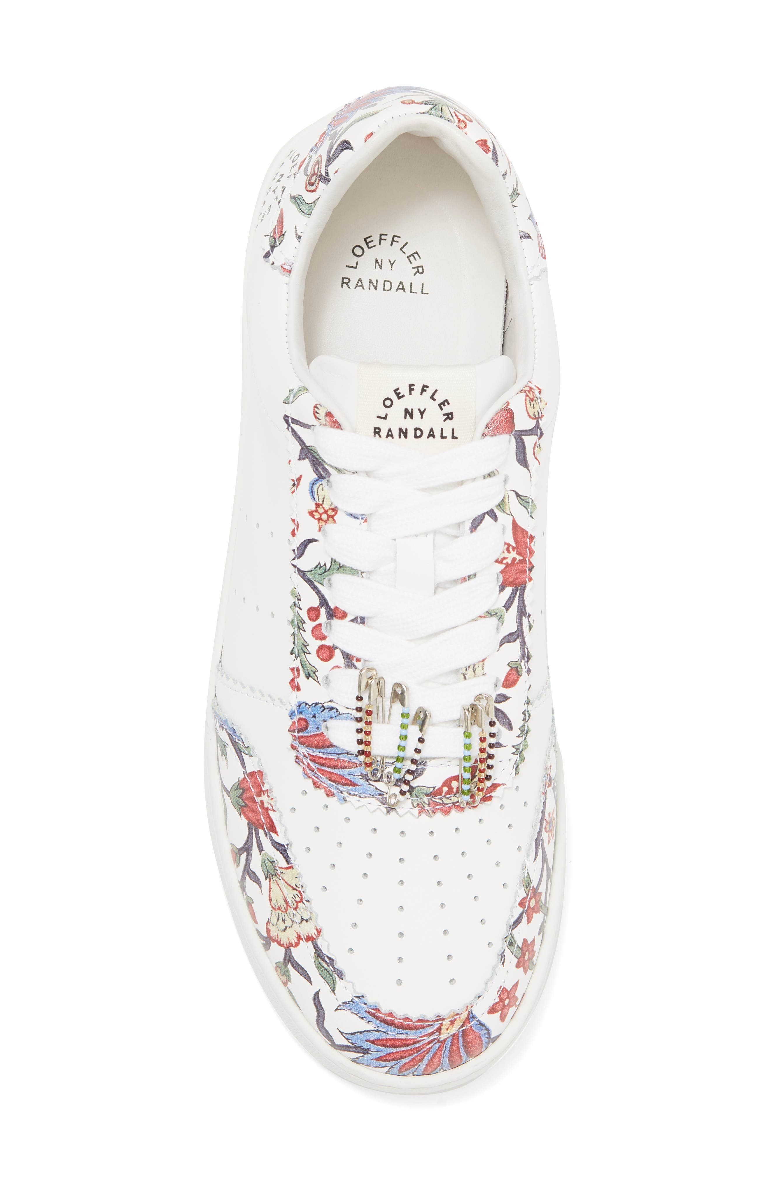 Loeffler Randall Keeley Floral Leather Sneaker, Alternate, color, 