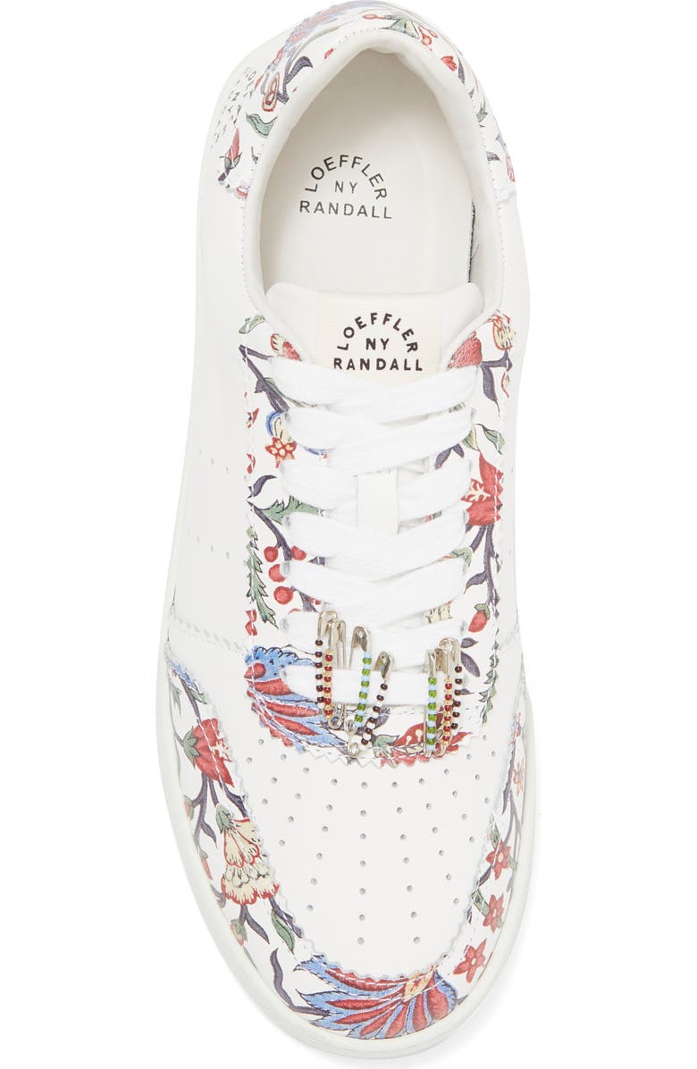 Loeffler Randall Keeley Floral Leather Sneaker, Alternate, color,