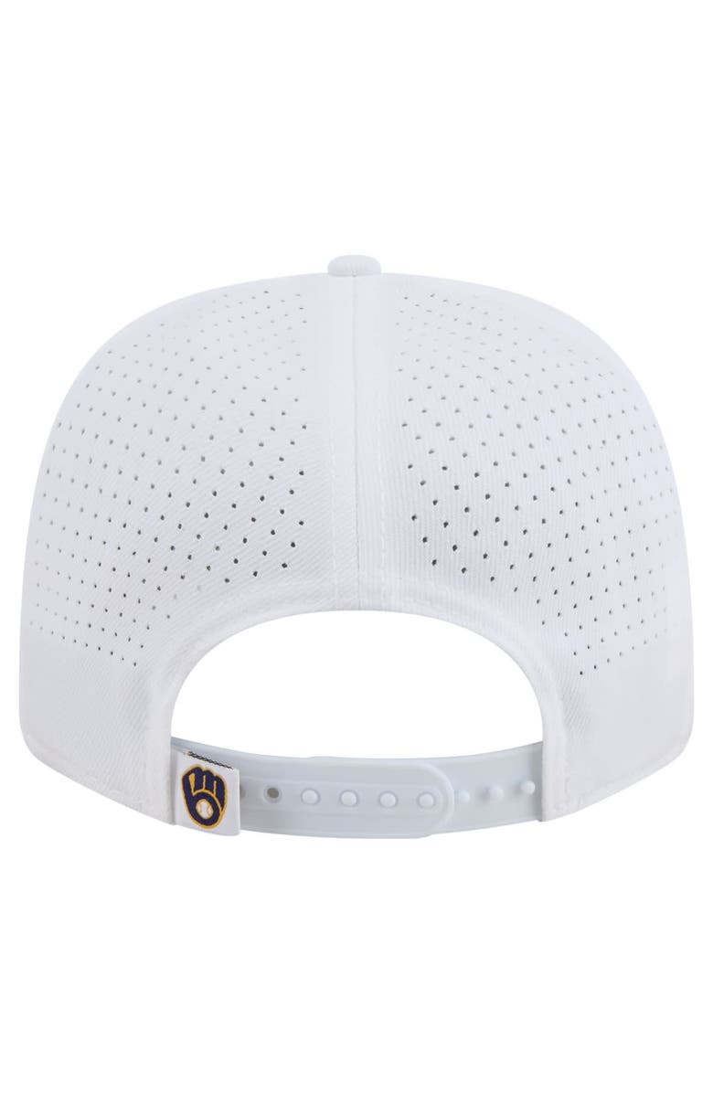 New Era Men's New Era White Milwaukee Brewers COOLERA 9SEVENTY Adjustable Hat, Alternate, color, White