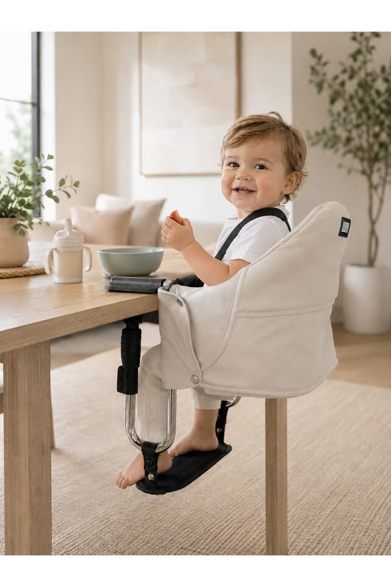 Perch Adjustable Footrest for Hook-On High Chair, Baby Leg Support, Alternate, color, Black
