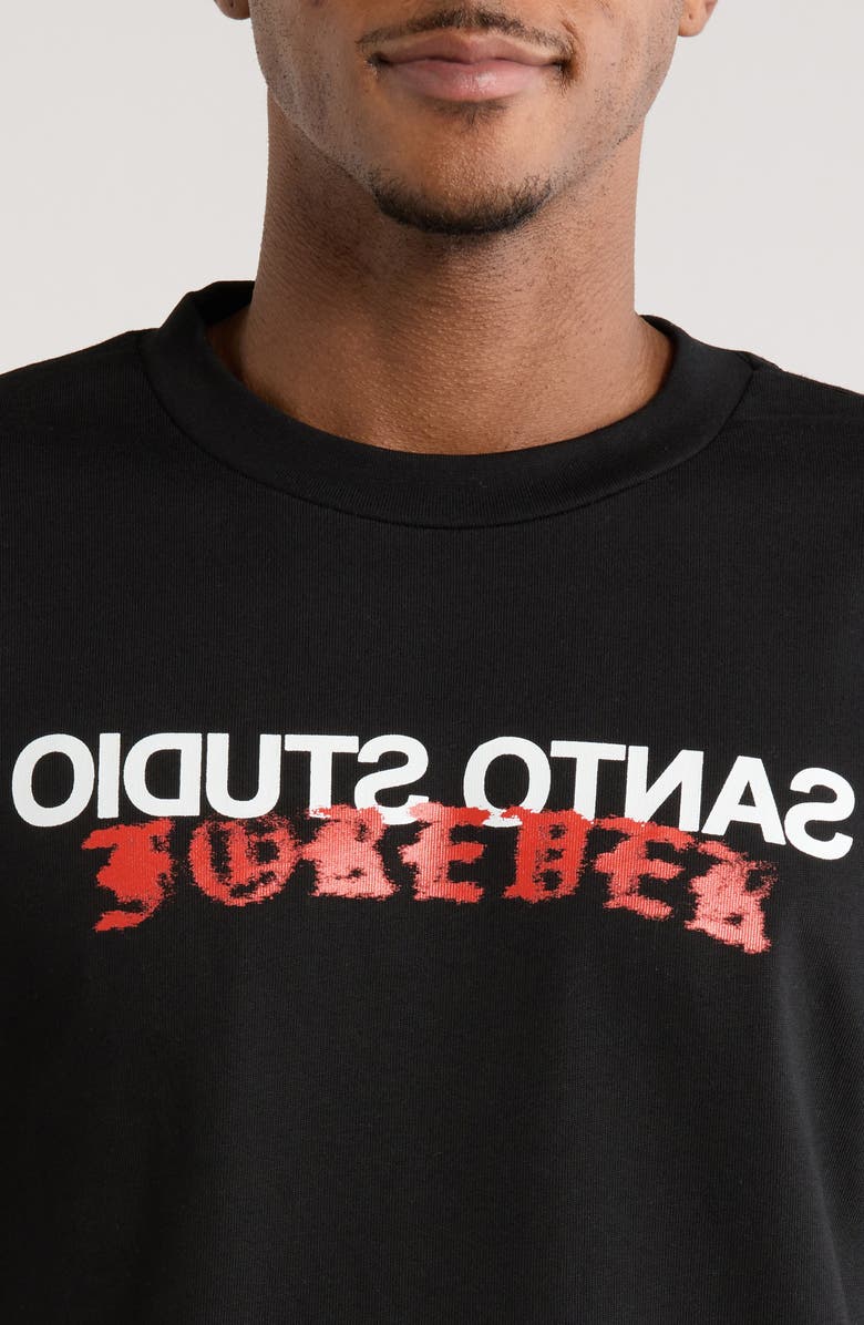 SANTO STUDIO Forever Drappo Graphic T-Shirt, Alternate, color, Black