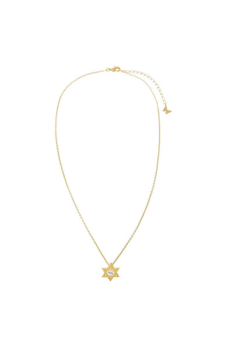 BY ADINA EDEN Heart CZ Star Of David Pendant Necklace, Alternate, color, 