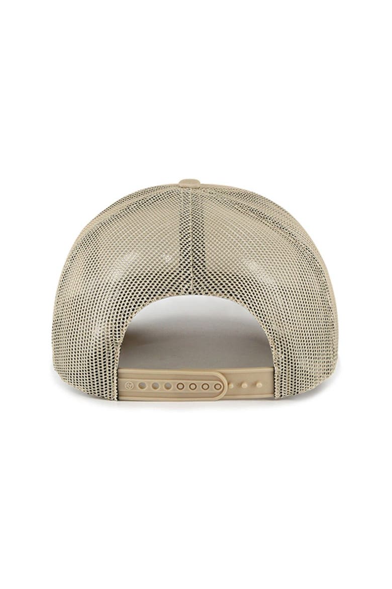 Men's '47 Khaki Army Black Knights Foam Front Mesh Trucker Snapback Hat, Alternate, color, Khaki