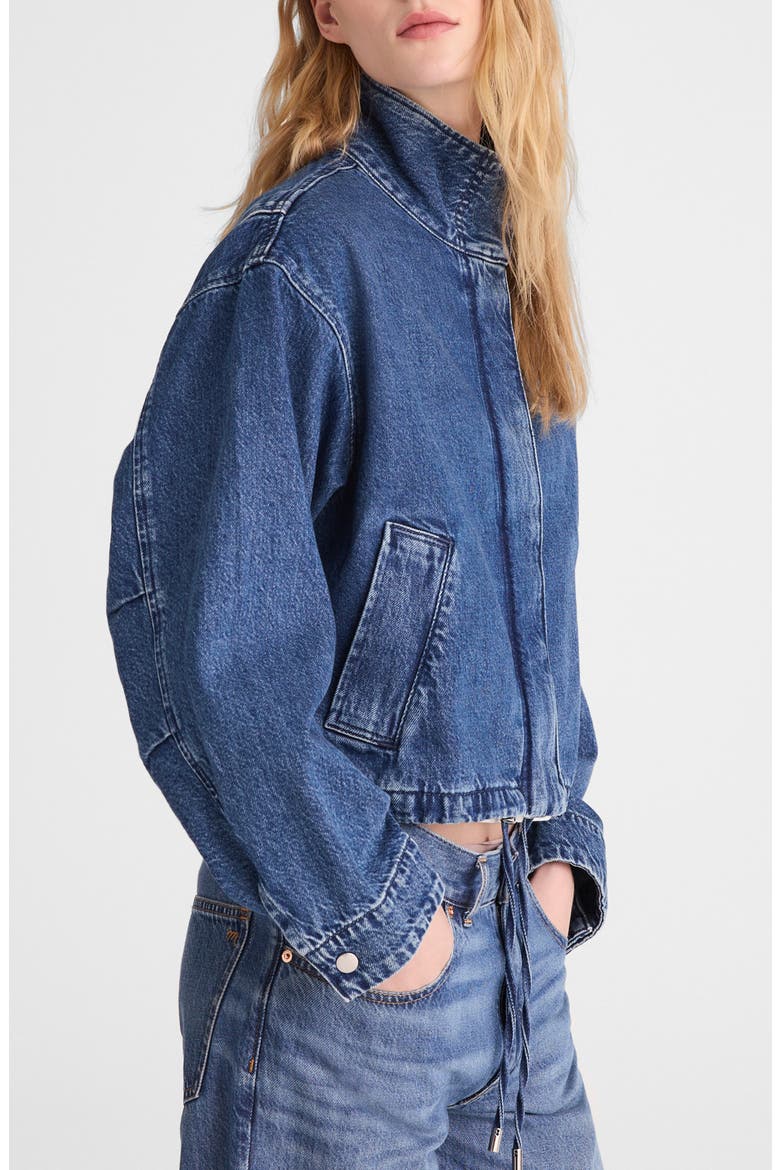 Denim Crop Field Jacket, Alternate, color, CLEAN BIRKDALE