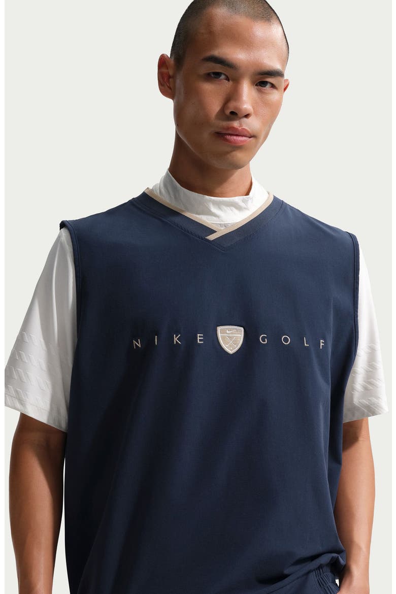 Wind Dri-FIT Oversize Vest, Alternate, color, COLLEGE NAVY/ LIMESTONE