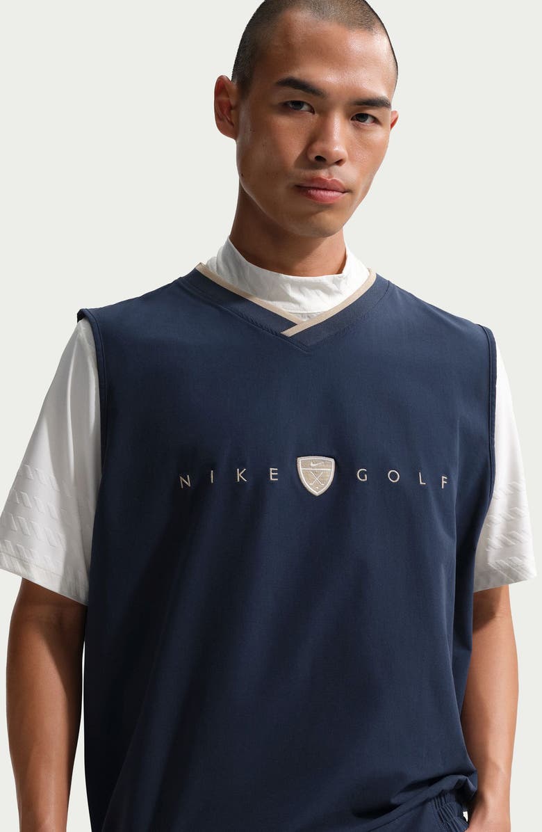 Nike Wind Dri-FIT Oversize Vest, Alternate, color, College Navy/ Limestone