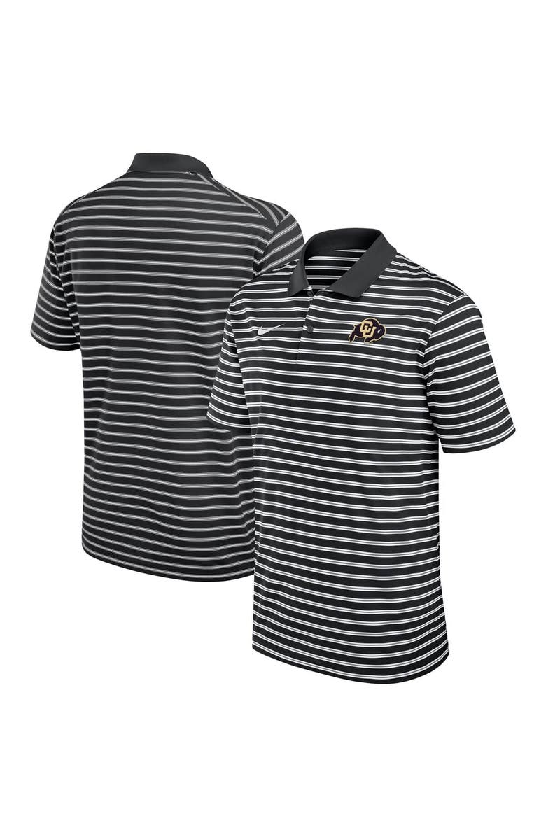 Nike Men's Nike Black Colorado Buffaloes Victory Stripe Performance Polo, Main, color, Black