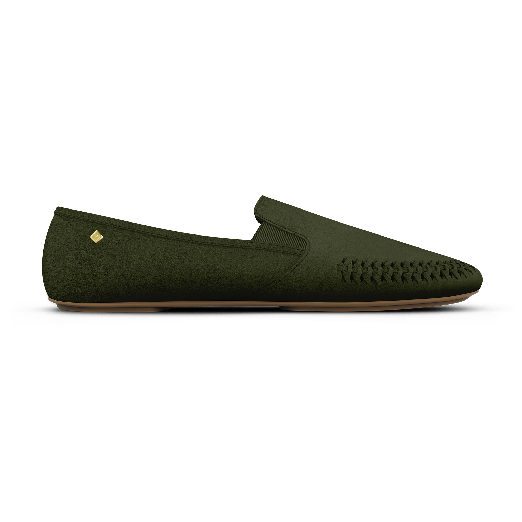 Rivieras Jazz Suede Slip-on Moccasin In Green