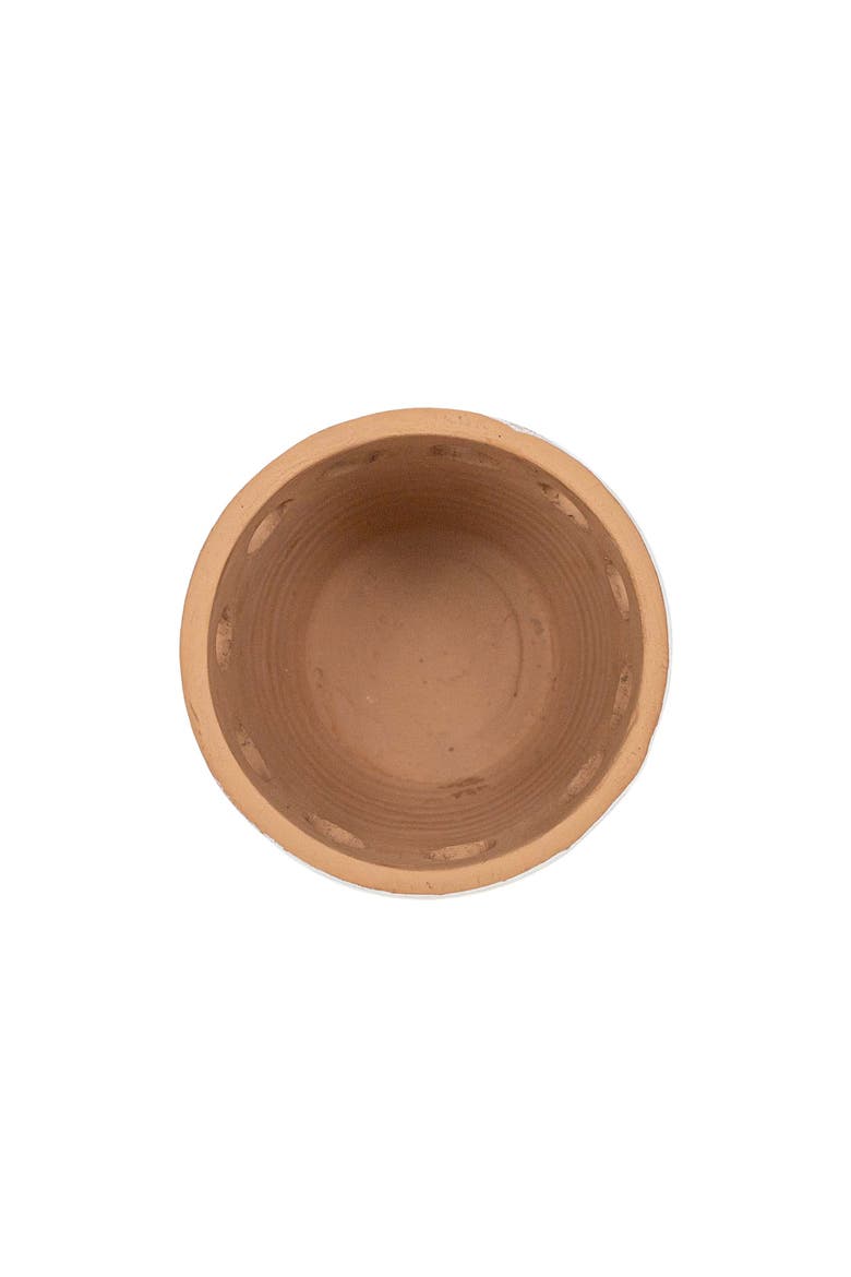 Round Cutout Planter White Terracotta, Alternate, color, White