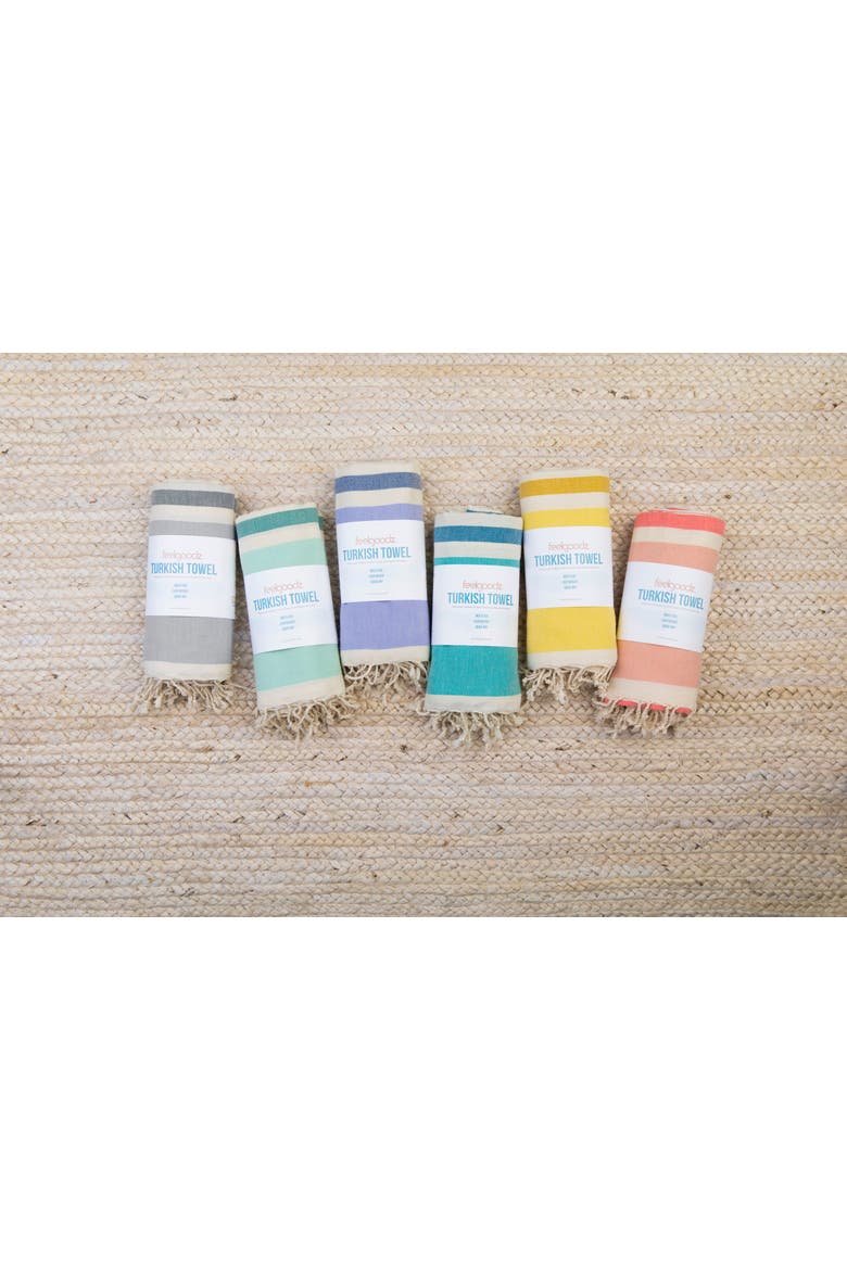 Artisan Crafted Cotton Turkish Towel Beach Bath, Alternate, color, Sea