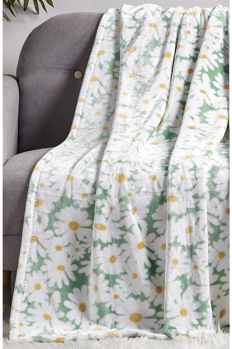 Floral Plush Throw Blanket, Alternate, color, FLORAL