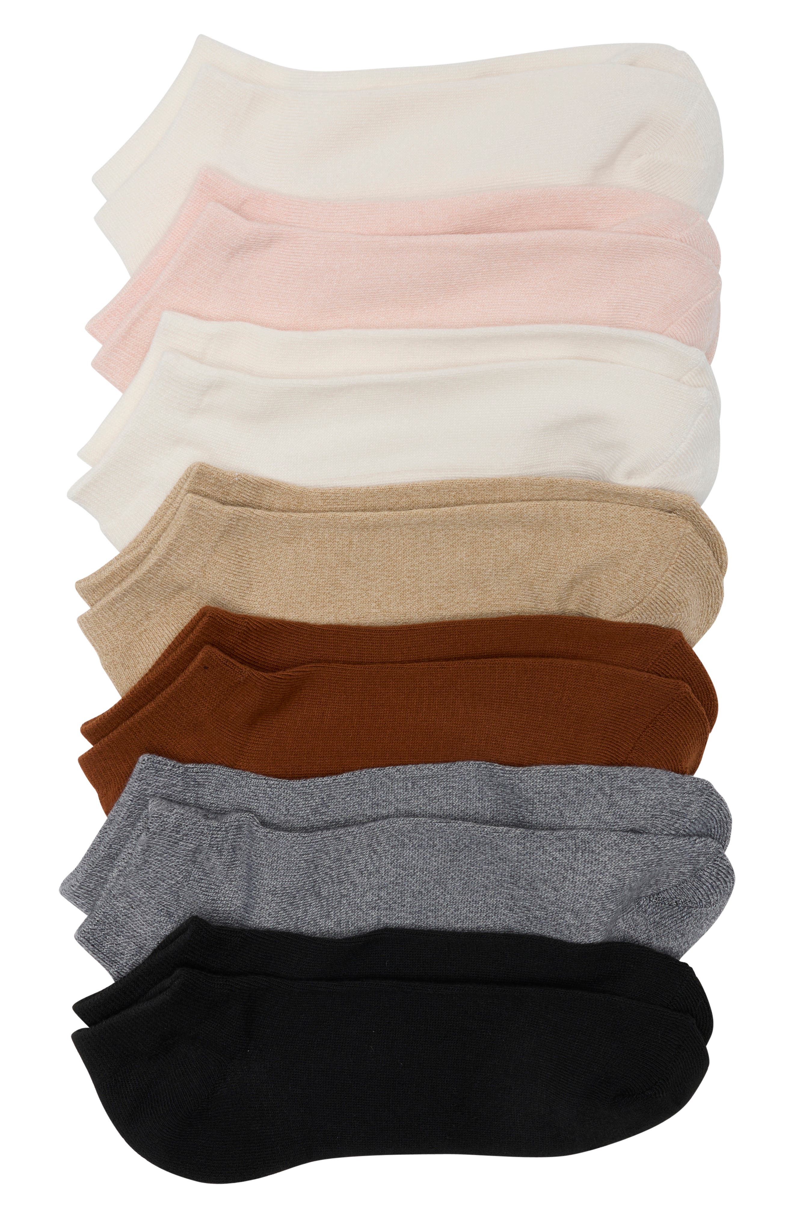 Ribbed 7-Pack Assorted Ankle Socks