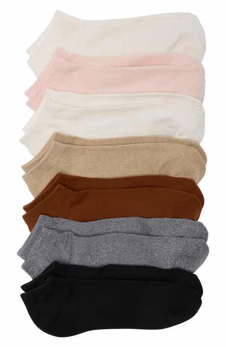 Ribbed 7-Pack Assorted Ankle Socks