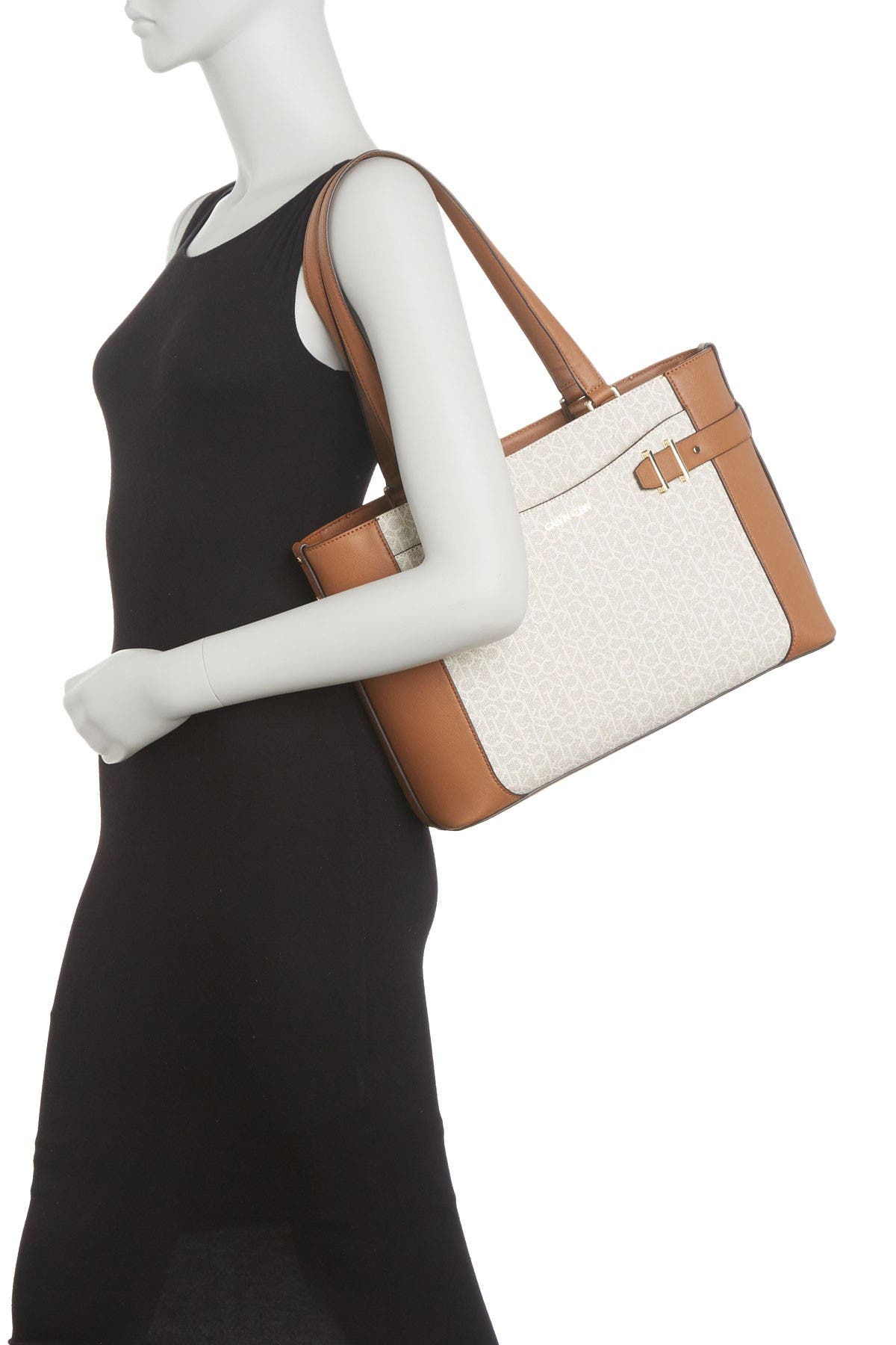 Calvin Klein Saffiano Tote, Alternate, color, 