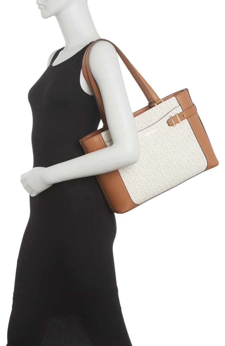 Calvin Klein Saffiano Tote, Alternate, color,