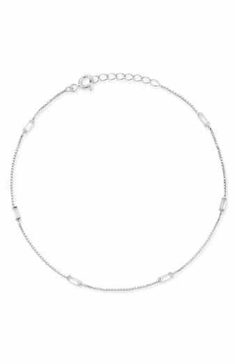 GLAZE JEWELRY Cubic Zirconia Baguette Anklet