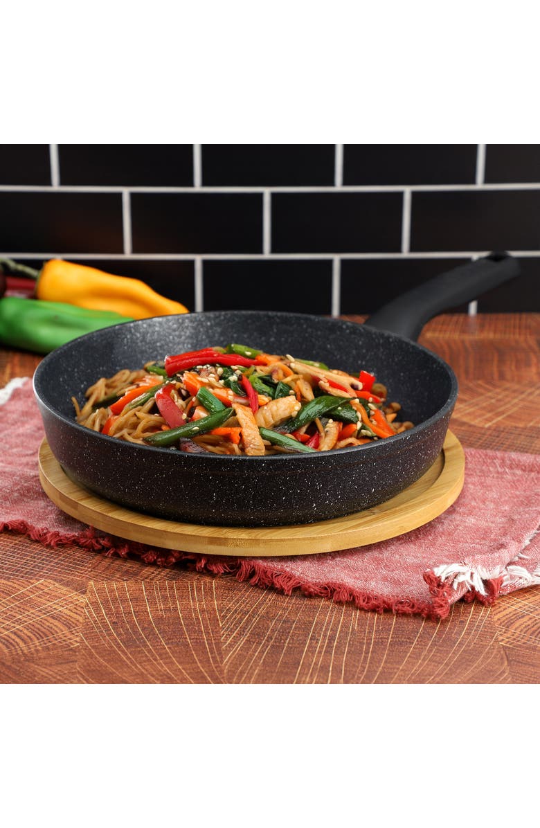 Korkmaz Ornella Nonstick 9.5 Inch Aluminum Frying Pan, Alternate, color, Black