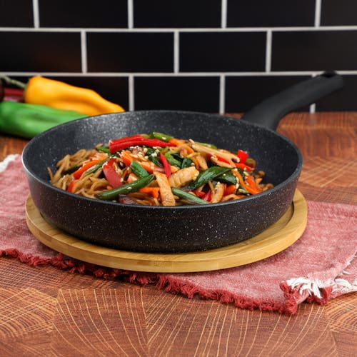 Korkmaz Ornella Nonstick 10 Inch Aluminum Frying Pan In Black