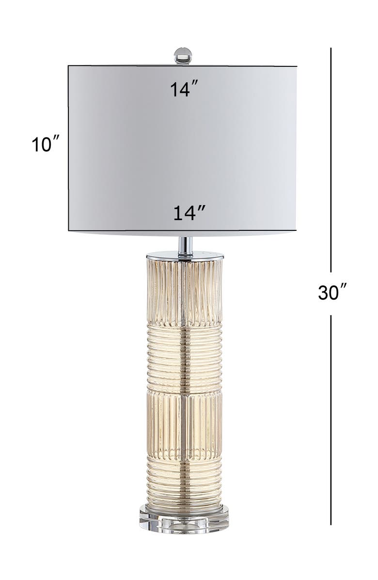 JONATHAN Y Genevieve 30" Glass/Crystal LED Table Lamp, Champagne, Alternate, color, Champagne