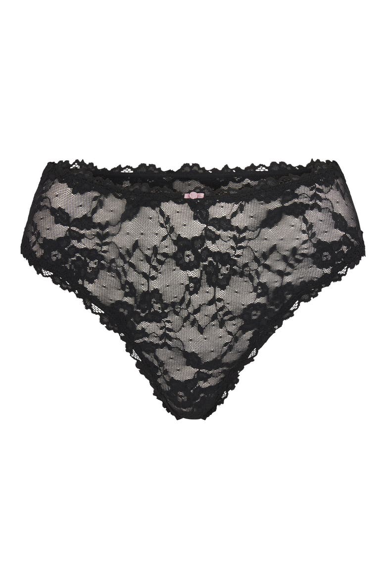 Stretch Lace Briefs, Alternate, color, ONYX