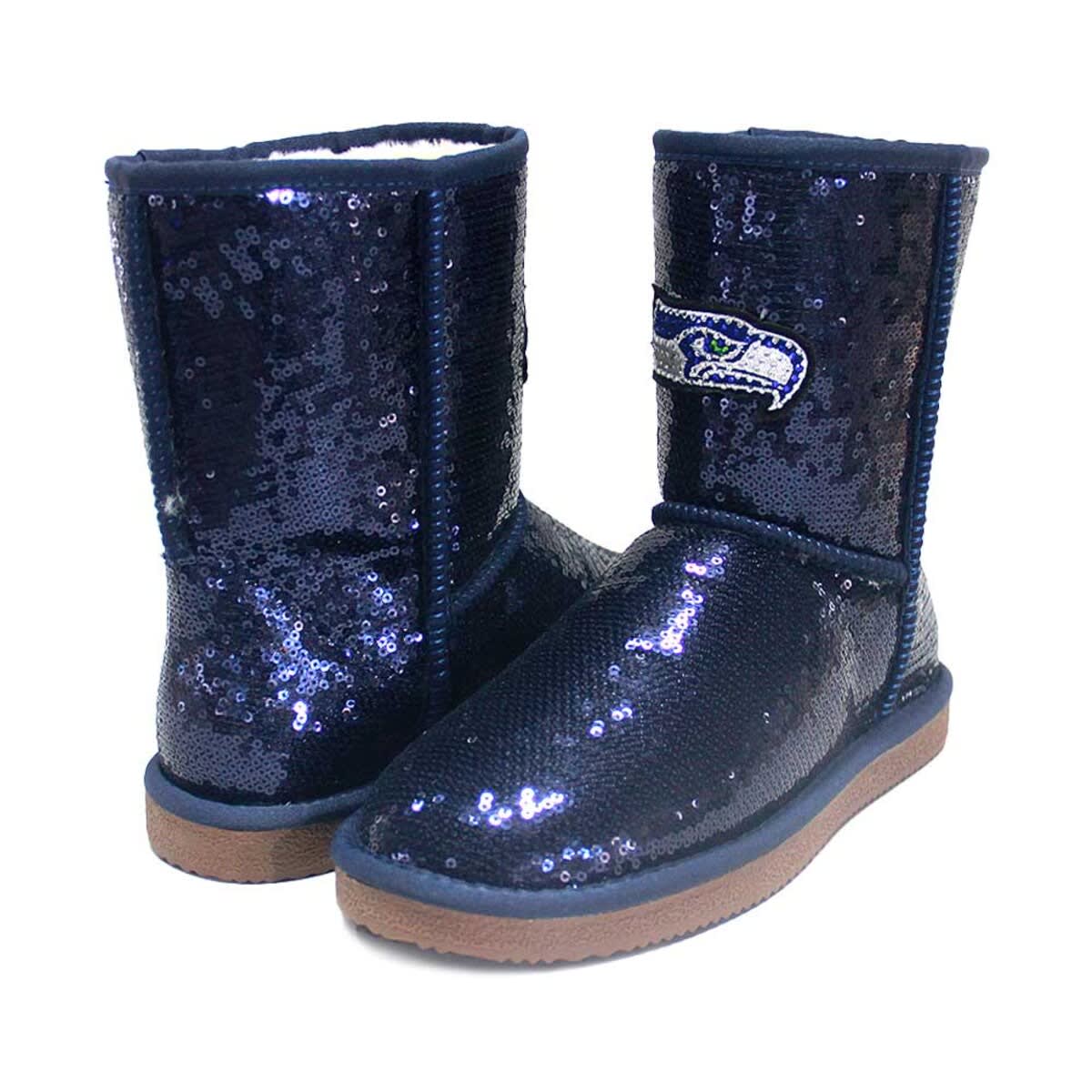 CUCE Women's Cuce Seattle Seahawks Sequin Boots, Main, color, 