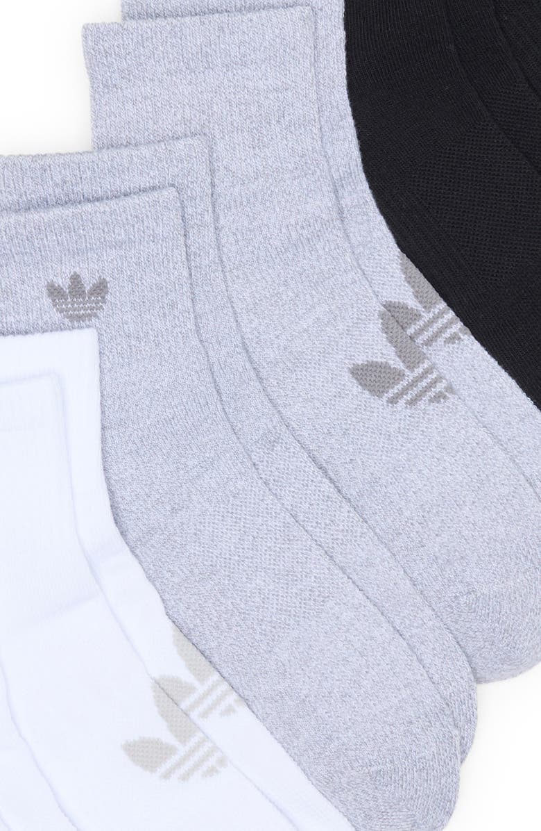 adidas Originals Superlite Assorted 6-Pack Quarter Socks, Alternate, color, Black/ White/ Grey