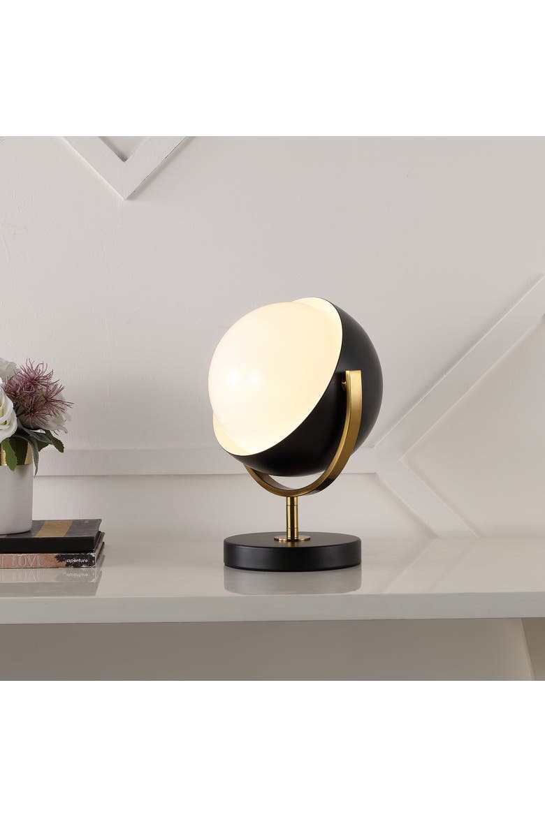 Orion Vintage Classic Metal/Acrylic Adjustable Orb LED Floor Spotlight, Alternate, color, Black/Brass Gold