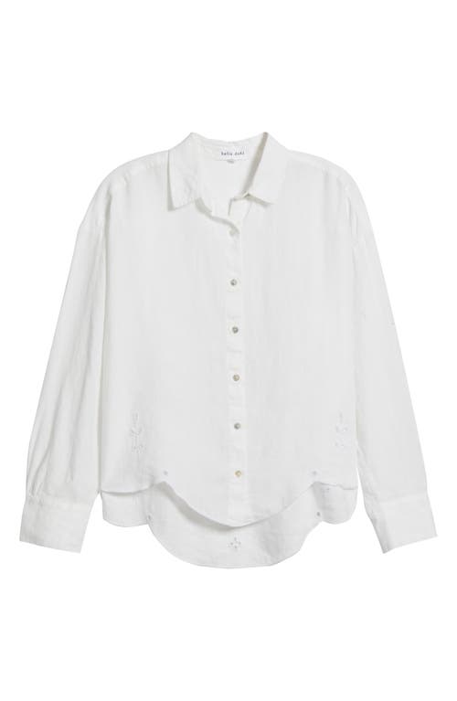 Bella Dahl Embroidered Eyelet Linen Button-up Shirt