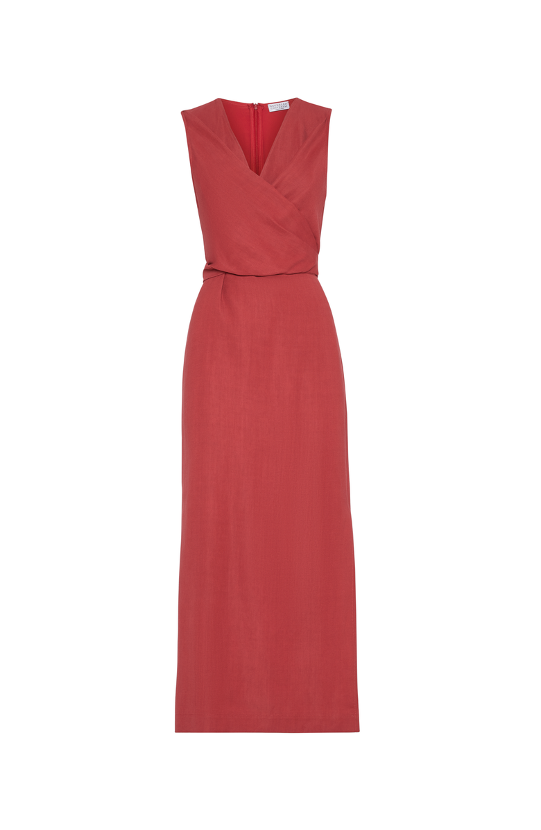 Brunello Cucinelli Wrap-effect dress, Main, color, 