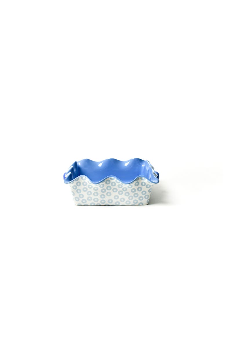 Iris Blue Pip Square Ruffle Casserole, Alternate, color, Blue