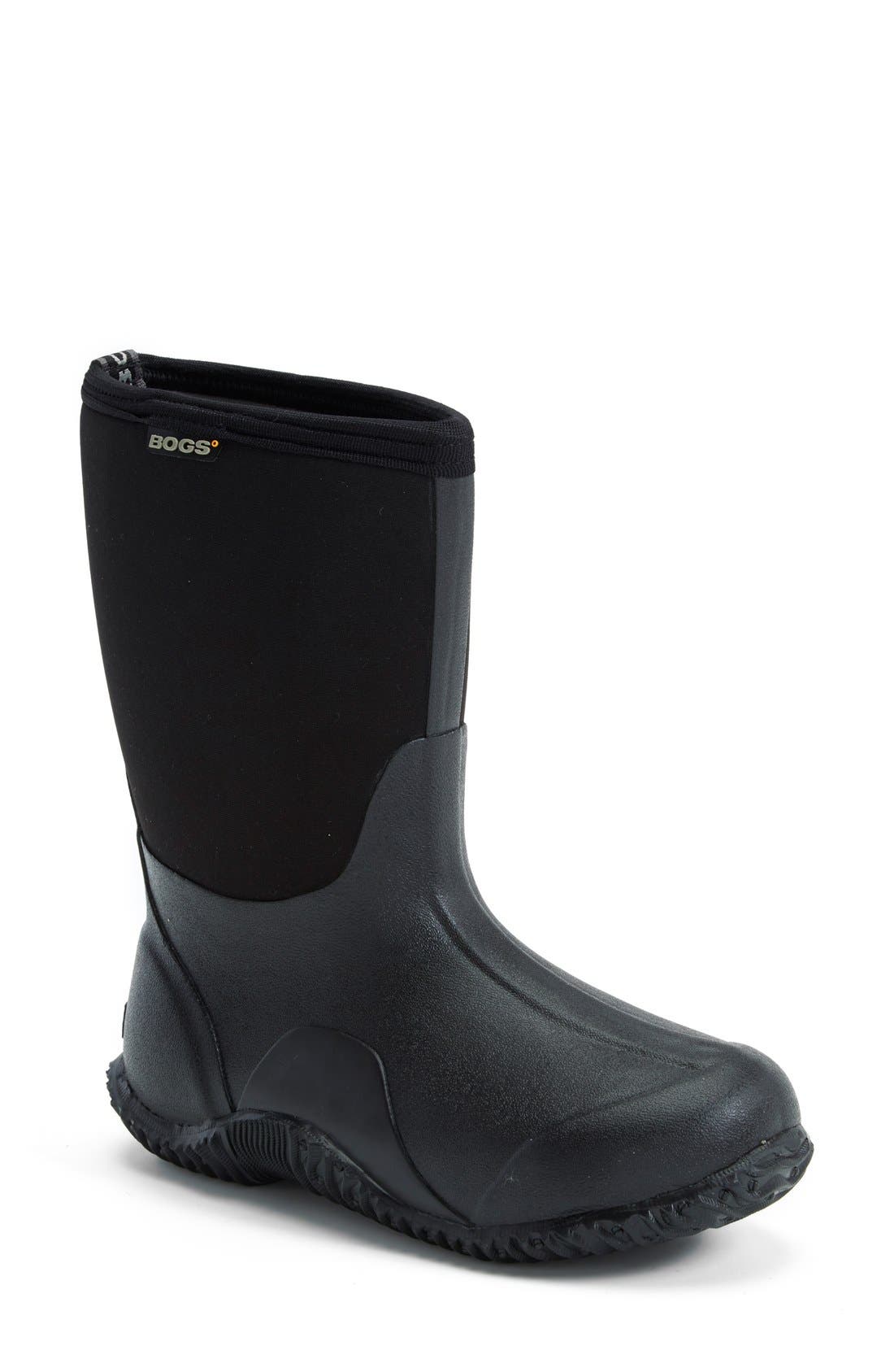 Classic Mid Waterproof Snow Boot, Main, color, BLACK