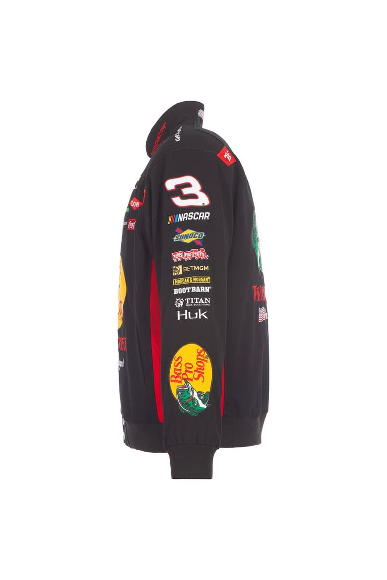 Men's JH Design Black Austin Dillon 2026 Bass Pro Shops Full-Snap Twill Racing Jacket, Alternate, color, Black