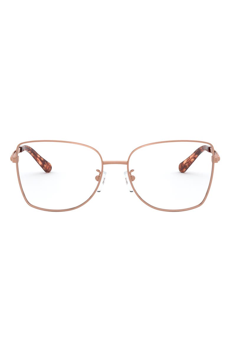 Michael Kors 54mm Butterfly Optical Glasses, Main, color, Rose Gold