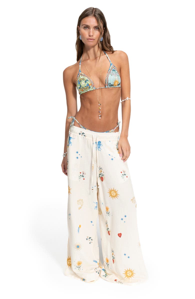 Agua Bendita Janis Solstice Cover-Up Pants, Alternate, color, White