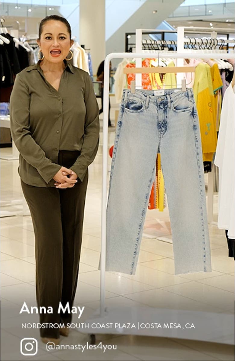 (Bio)Degradable Le Jane Raw Hem Straight Leg Jeans, sales video thumbnail