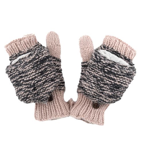 Nirvana Designs Speckle Knit Mittens In Pink Quartz