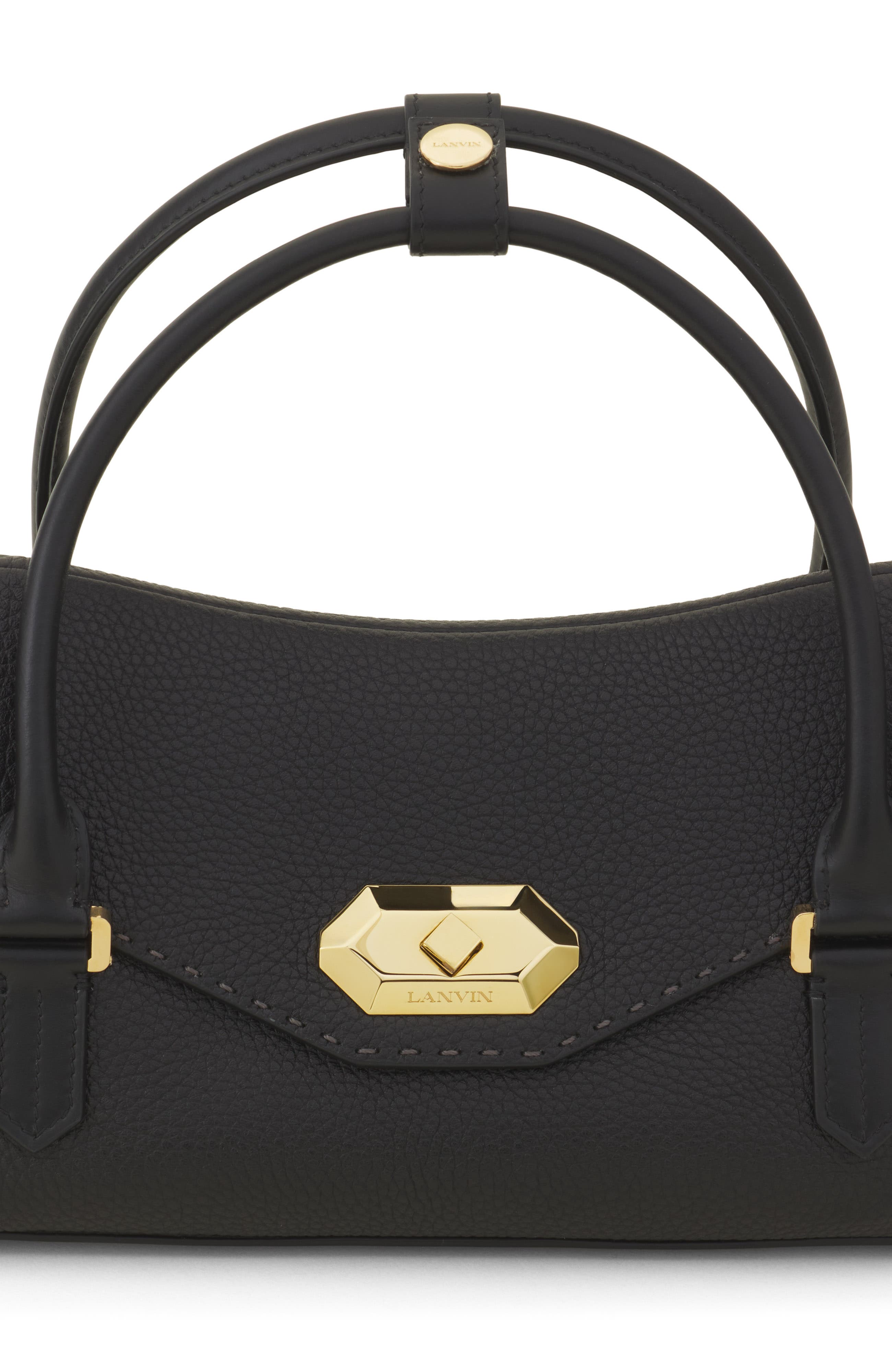 Le Confident By Lanvin 26 Leather Bag, Alternate, color, Black