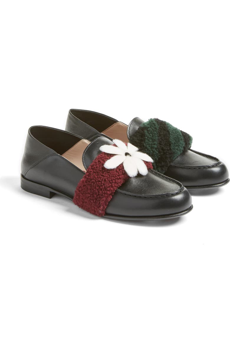 Fendi Genuine Shearling Slip-On Loafer, Main, color,