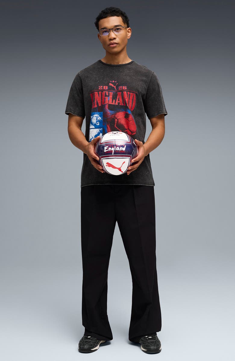 PUMA Fanpack '90s England Cotton Graphic T-Shirt, Alternate, color, Puma Black/ Puma Team Royal