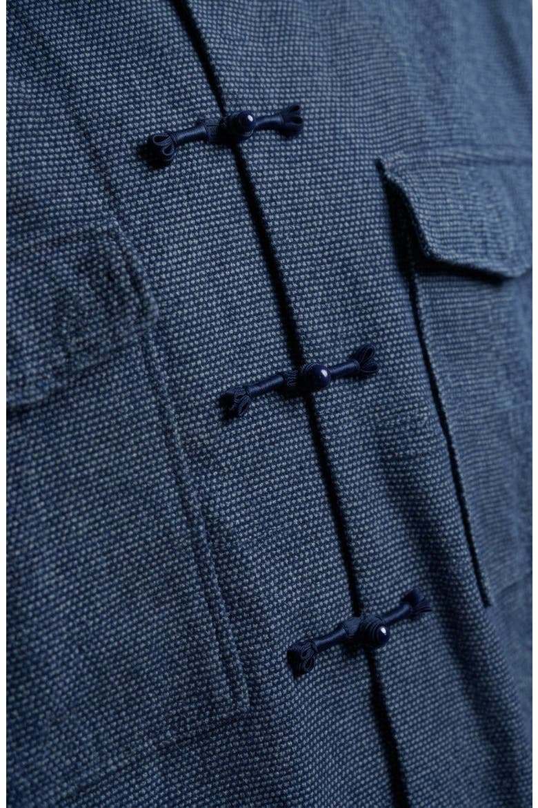 Toggle Closure Hooded Jacket, Alternate, color, Indigo