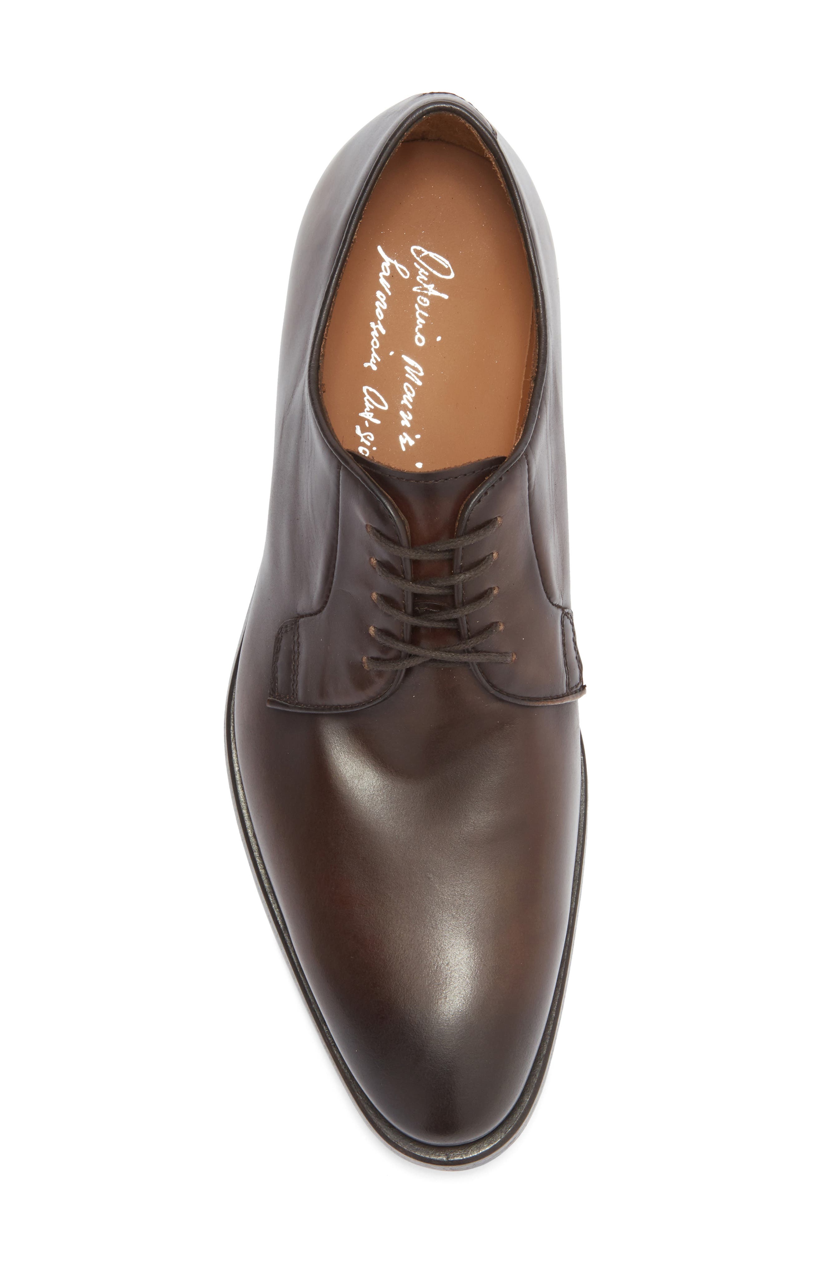 ANTONIO MAURIZI Plain Toe Derby, Alternate, color, Caffe