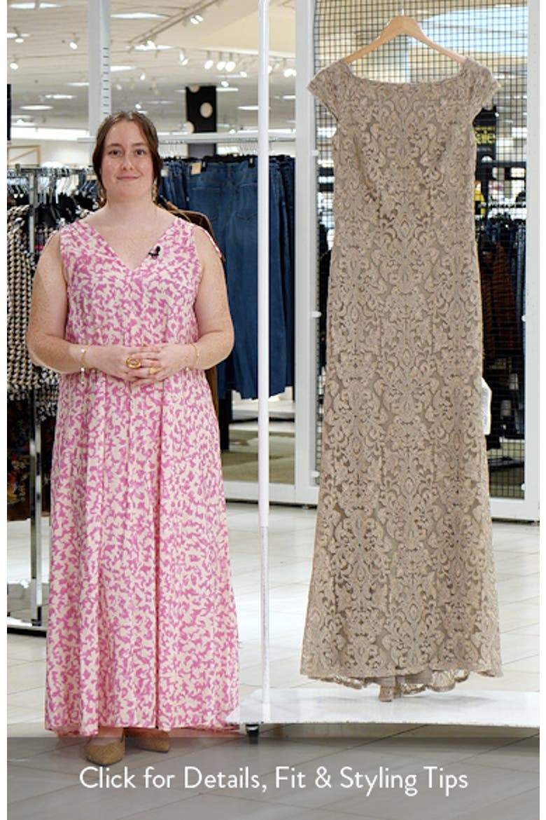 Bateau Neck Lace Gown video
