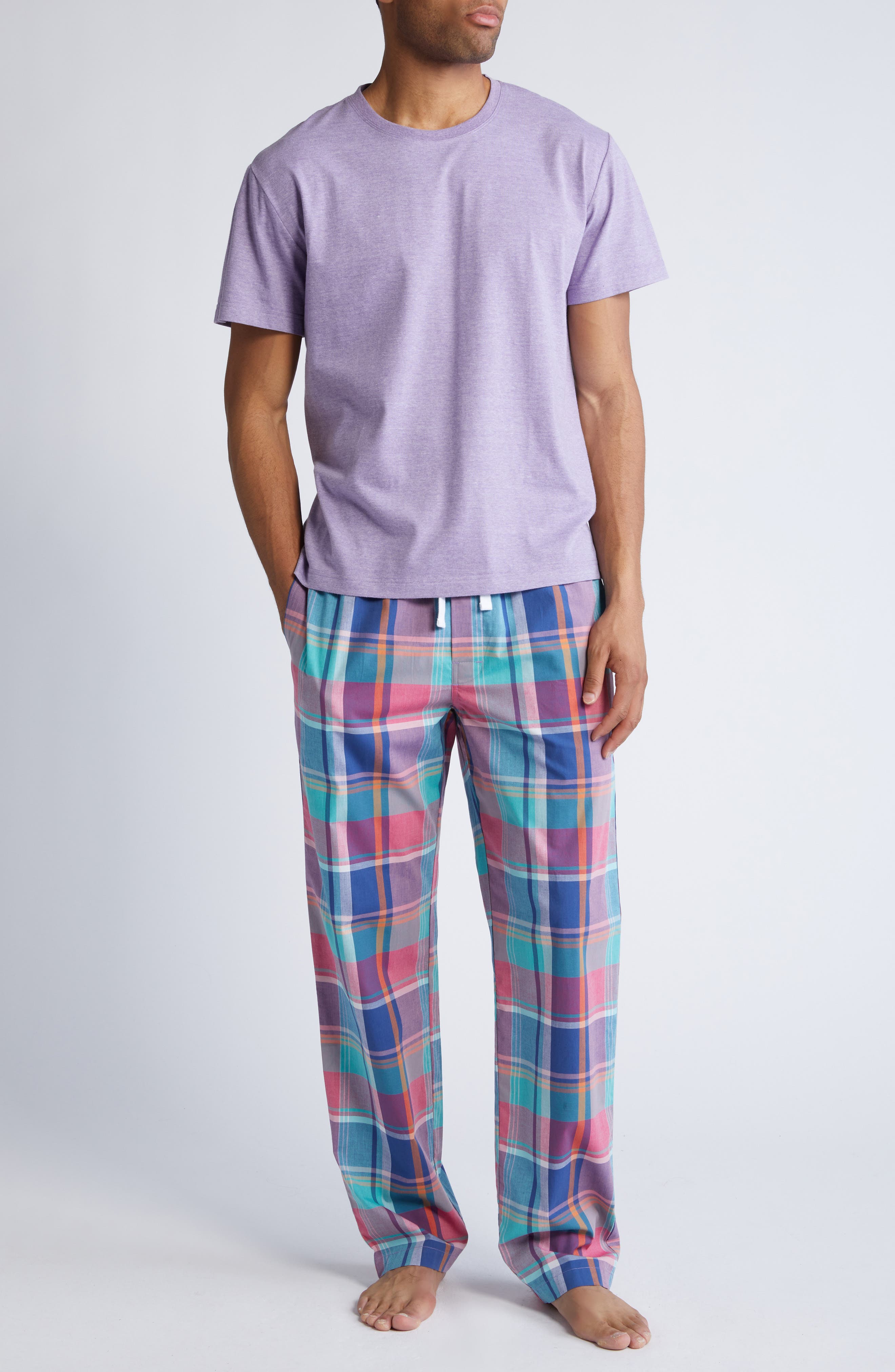 Majestic International Lessons in Color T-Shirt & Plaid Pajama Pants