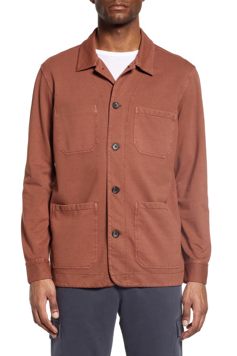 Knit Chore Coat, Alternate, color, BROWN SHELL