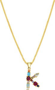 Adornia CZ Initial Pendant Necklace