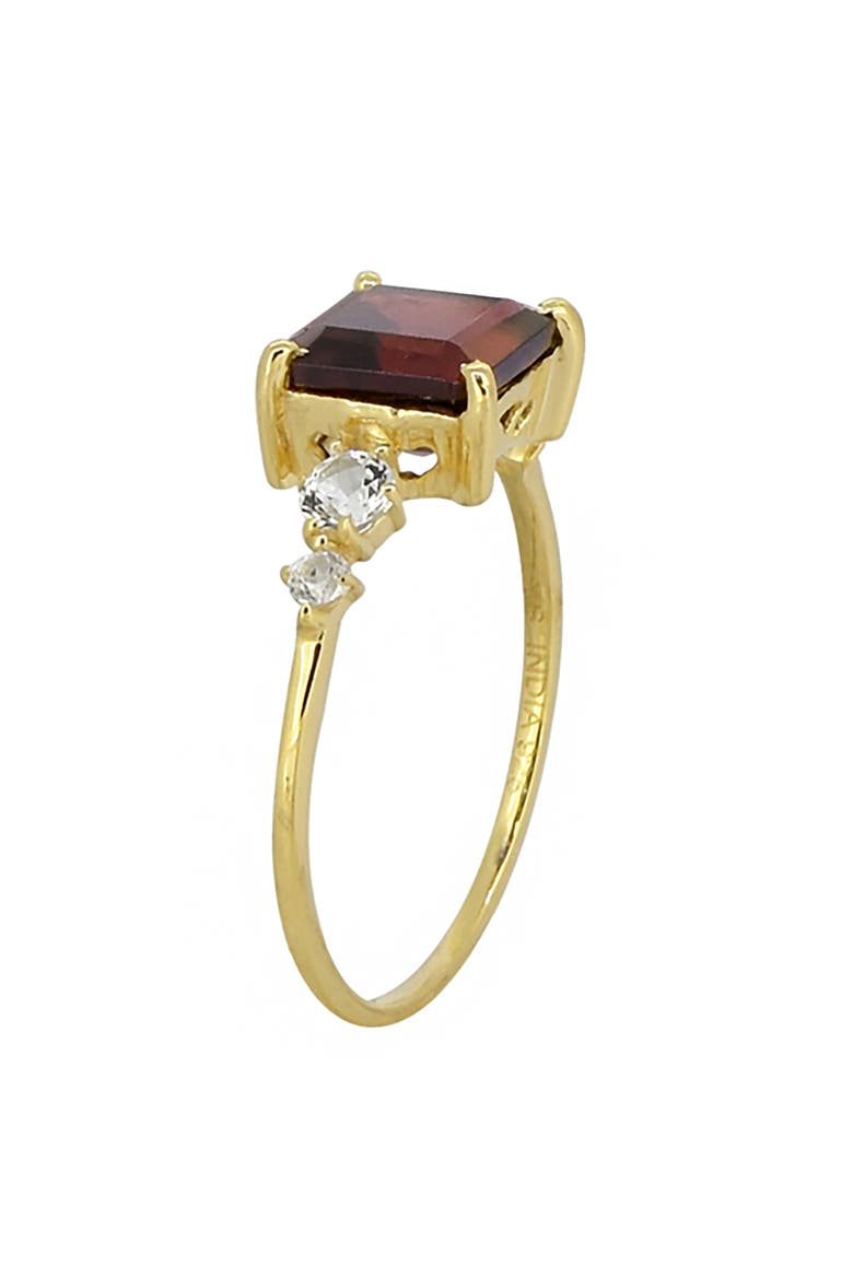 Garnet & Topaz Ring, Alternate, color, RED
