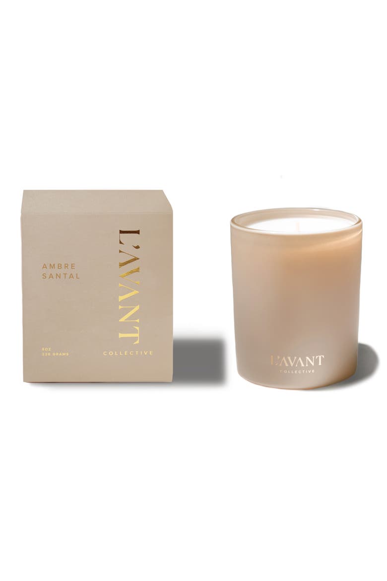 Ambre Santal Candle, Main, color, BEIGE