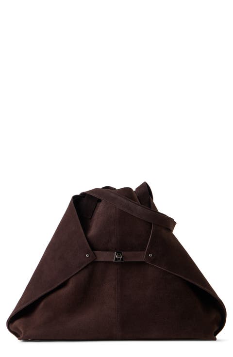 Medium AI Suede Convertible Shoulder Tote